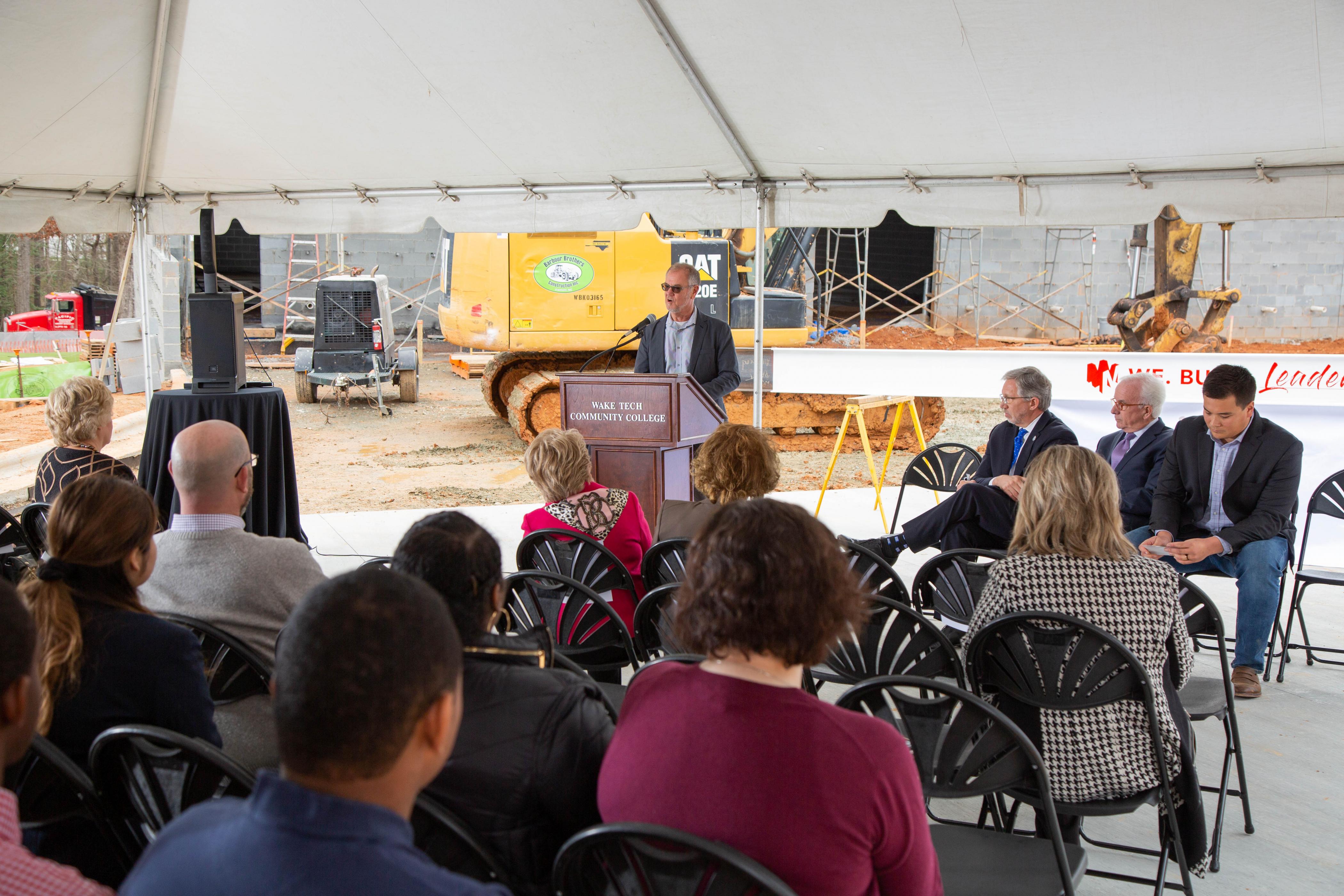 Wake Tech Holds Topping Out Ceremony for New Skilled Trades Building